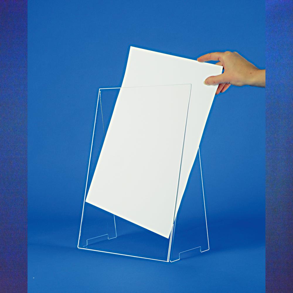 Support de plaque en acrylique à Angle de 60 degrés, chevalet D'affichage  en acrylique transparent de 3 pouces, 2 pièces, support de tablette transparent  pour l'affichage, Mode en ligne