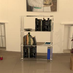 Bibliothèque plexiglas de séjour