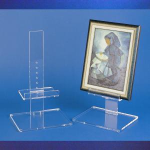 54x85 mm Schmalz Werbeservice Chevalet de Table T-Stand T-Forme en Verre Acrylique Transparent A6 A5 A4 Werbeständer Portrait 