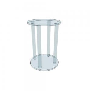 Console et Socle sur Mesure Pieds Ronds