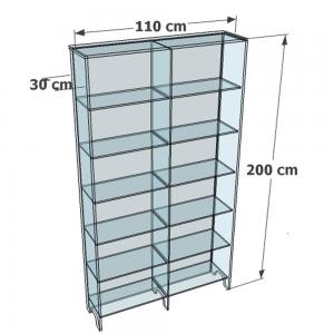 Grande Etagère bibliothèque plexi