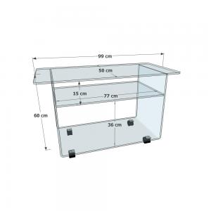 Meuble Plexi à Roulettes