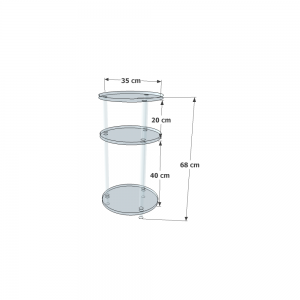 Petite console ronde pieds ronds