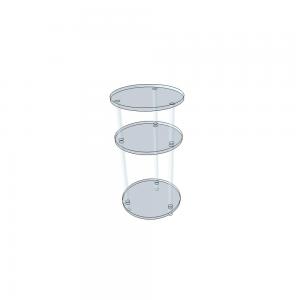 Petite console ronde pieds ronds