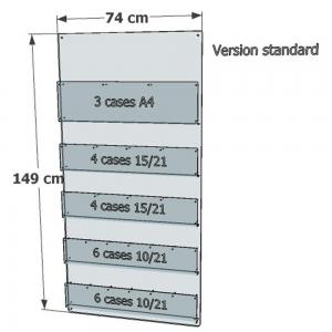 Présentoir Mural Multi Cases Grande Capacité
