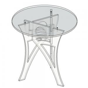 Table d'appoint pieds voute