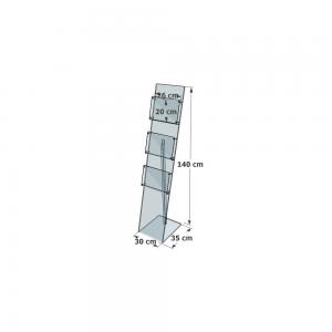 Totem plexiglas 3 bacs