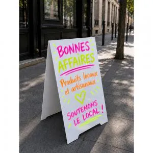 Stop trottoir plexiglas  blanc feutres effacables