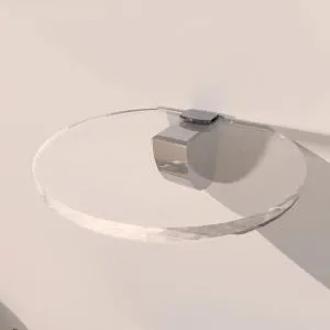 Etagère murale ronde plexiglas poli