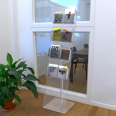 Lot De 8 Présentoirs Plexiglas A5 – Porte-documents Vertical Transparent, Pour Table, Bureau, Magasin