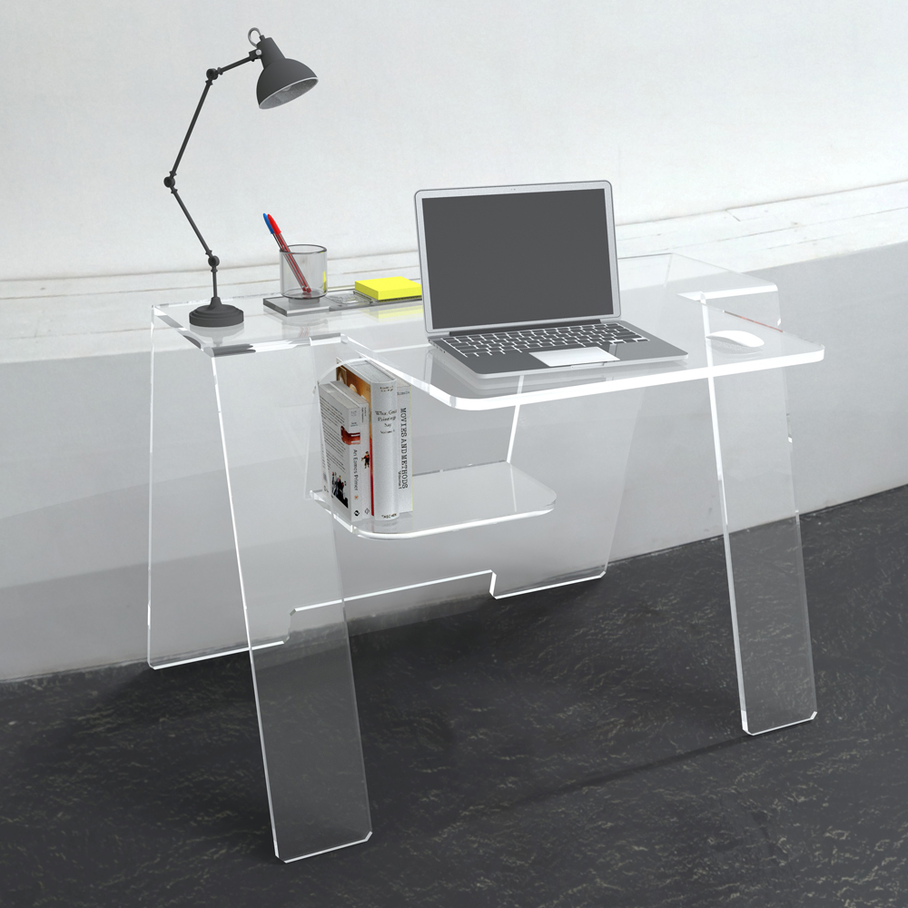 Bureau pont plexi et tablette