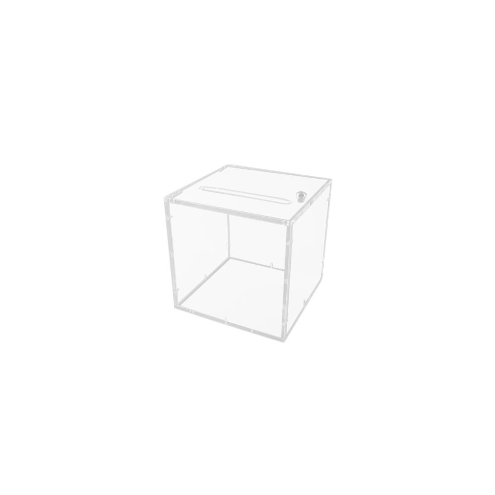 Boite plexi fermée à clé 30/30 cm Boîtes urnes jeux concours Plexiglas Formxl