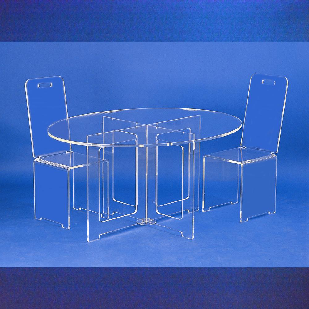 Table ronde plexiglas - Dessertes et meubles d'appoint Plexiglas