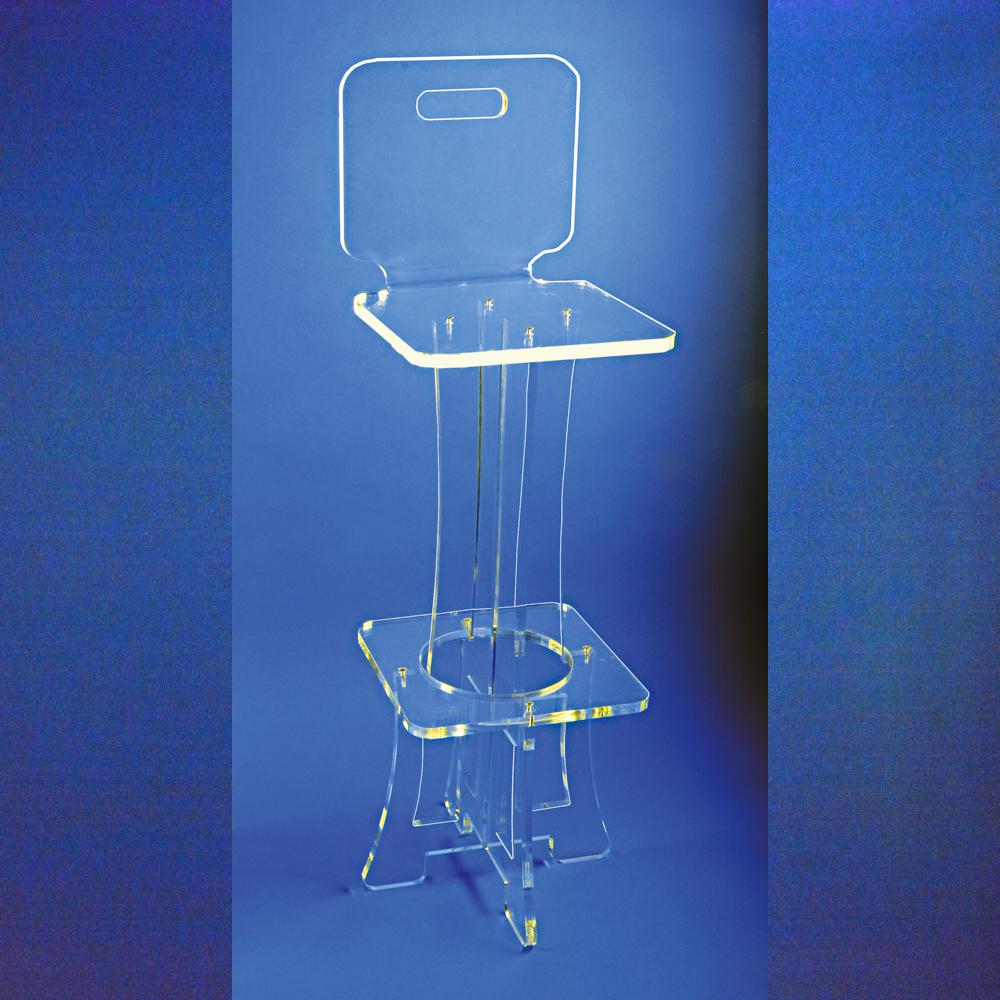 Tabouret de Bar à Dossier Plexiglas