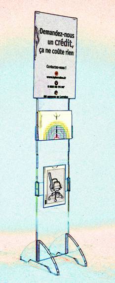 totem modulable plexiglass